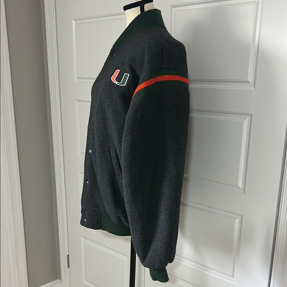 Vintage 2001 Nike University of Miami UM Hurricanes Bomber Jacket Classic Y2K - Picture 4 of 12